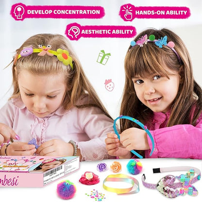 Ambesi DIY Headband Making Kit for Girls Ages 5-12 - Arts & Crafts Gift Set