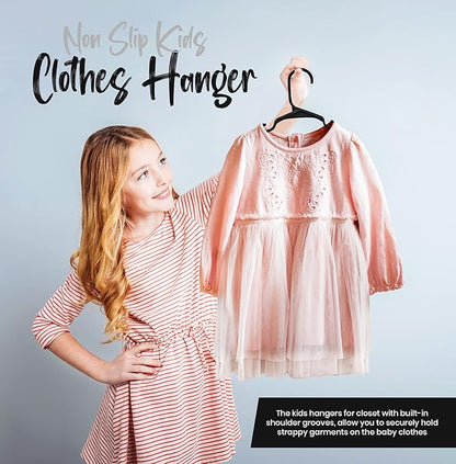 Utopia Home 60 Pack Kids Hangers - 11.5 Inch Plastic Baby Hangers for Closet - Childrens Hangers for Clothes & Infant Hangers for Closet - Ideal for Everyday Standard Use (Black)