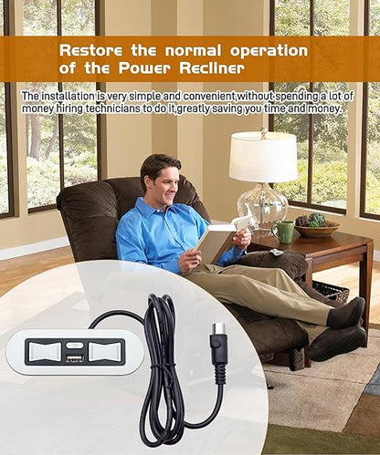 New Emomo HX90HU 5 Button 5 Pin Hand Control with USB for Lazy Boy Lift Chairs Power Recliner