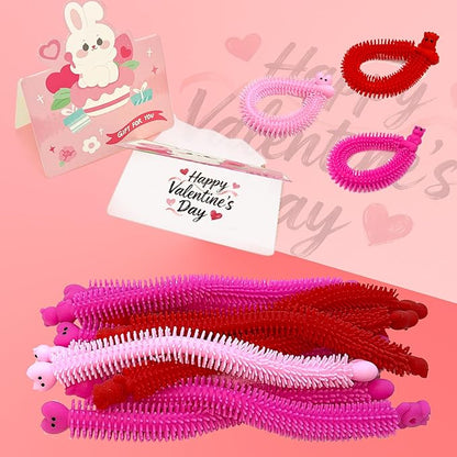 YZXODN Children’s Day 48 PCS Stretchy Strings Fidget Toys, 24 Sensory Toys + 24 Cards for Kids - Stress Relief, Autism Toy – Perfect for Children’s Day, Classroom Exchange, Party Favors