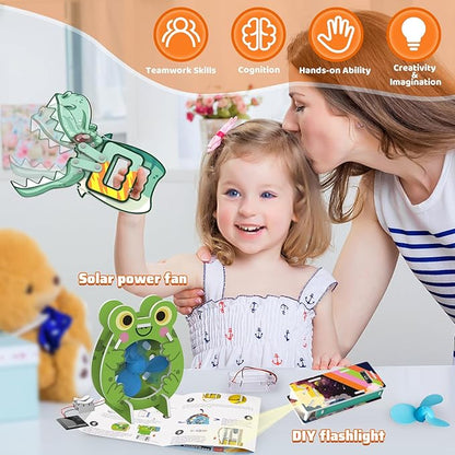 PLANEKO STEM Kits for Kids Age 8-10 Science Kits STEM Projects Craft for Kids Building Kits 3D Puzzle for Kids Age 8-12 STEM Activities Toy for Boys Girls 6 7 8 9 10 11 12+ Year Old Birthday Gift