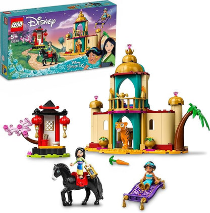 LEGO® Disney Jasmine and Mulan’s Adventure 43208 Building Kit; A Fun Princess Construction Toy for Kids Aged 5+