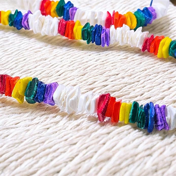 BlueRica Puka Shell Chips Necklace & Anklet Set (Multi)