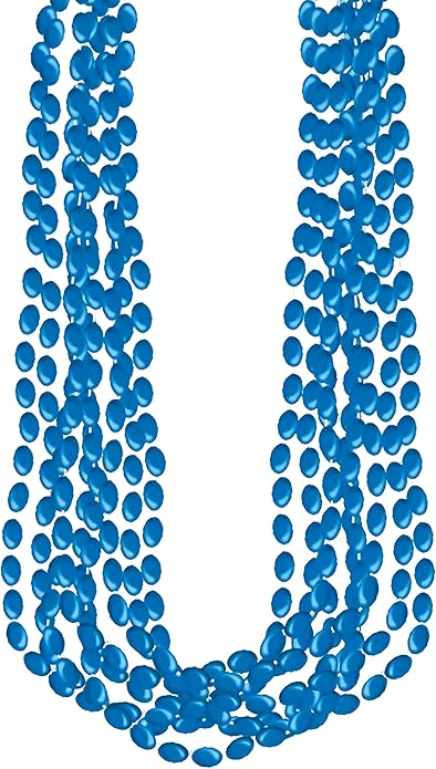 Silver Metallic Bead Necklaces, Party Accessory, 48 Ct.