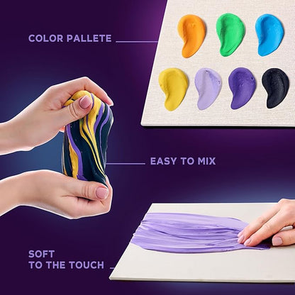OKTO New York Skyline - DIY 3D Painting 30x40cm Air Dry Clay Kit - Ideal Crafts for Adults and Kids, Perfect for Creative Art Projects and Home Décor