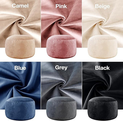 Large Bean Bag Chair: 3 ft Memory Foam Bean Bag Chairs for Adults/Kids,Bean Bag Chair with Fillings,Soft Faux Fur Fabric - Dutch Velvet, Camel, 3 Foot