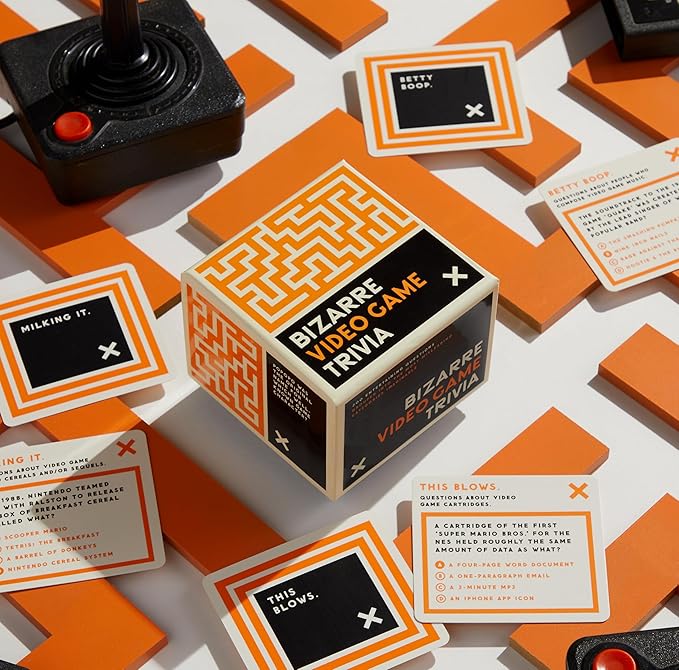 Brass Monkey Bizarre Video Game Trivia – Trivia Card Game Set with 200 Unique Questions About Bizarre Video Game Trivia