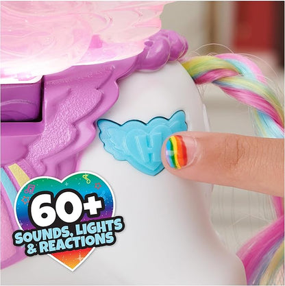 Hatchimals CollEGGtibles, Hatchicorn Unicorn Toy with Flapping Wings, Over 60 Lights & Sounds, 2 Exclusive Babies, Kids Toys for Girls Ages 5 and up