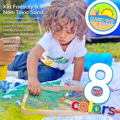 Classic Sand and Play Purple Colored Play Sand, 20 lb. Bag, Natural and Non-Toxic, Fun Wet and Dry Indoor and Outdoor, Sandbox, Therapy, and Table Use, Building, Stimulate Sensory Needs