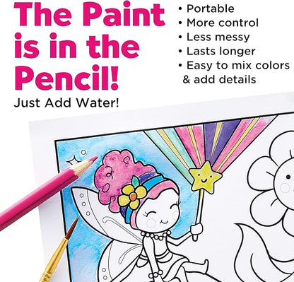 Faber-Castell Paint by Number Fairy Friends Pets - Kids Watercolor Fairies Toys for Ages 6-8+