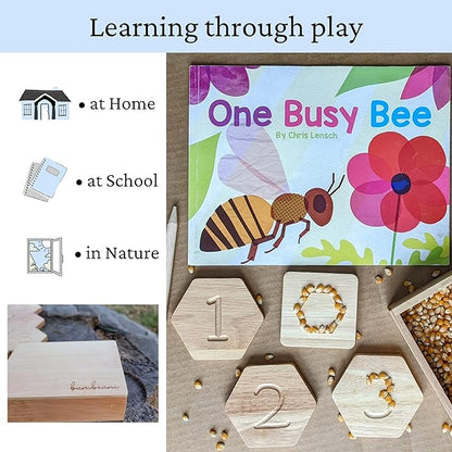 Number Tracing | Double Sided Wooden Montessori Math & Counting Toy | Toddler Sensory Play | Tracing Numbers for Preschool