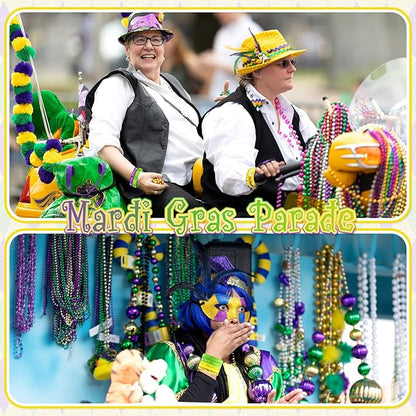 Yilloog Mardi Gras Silicone Bracelets Mardi Gras Parade Throws Bulk Party Favors Rubber Bracelets Party Supplies Decorations Goodie Bag Stuffers Fillers Silicone Wristbands(120 Pcs)