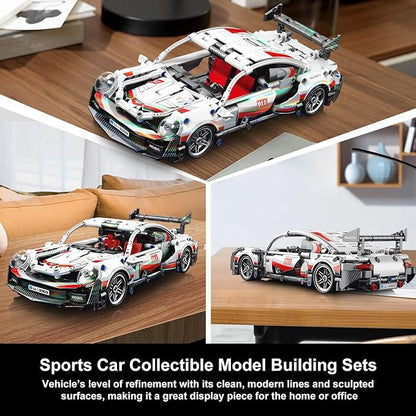 540 Piece Sports Car Model Building Kit for Kids,Teens and Adults,MOC 1:18 Racing Pull Back Car Model Building Set,STEM Educational Building Toy Car,Christmas Birthday Gift for Boy Girl Age 6+