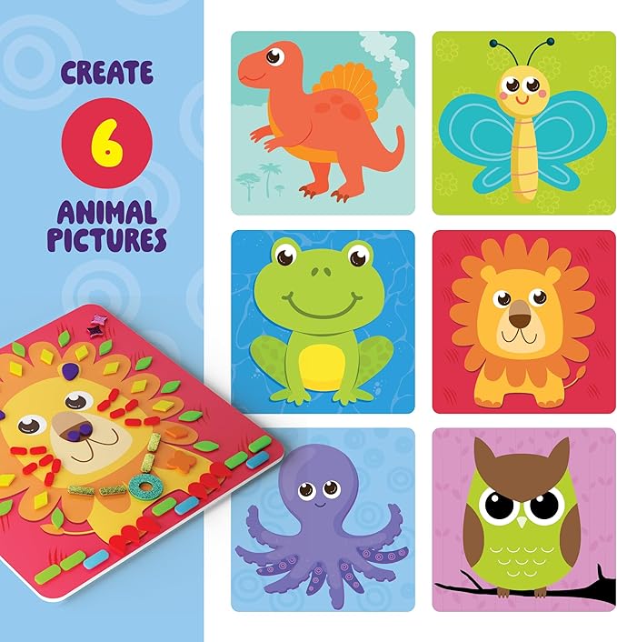 Foam Sticker Art Craft for Kids - Toddler Arts and Crafts for Kids Ages 3-4 3-5 4-6 - Kids Toddlers Activities for Kids Ages 3-5 - 4 Year Old Boy Birthday Gift - Stocking Stuffers Gifts for Boys 4-6