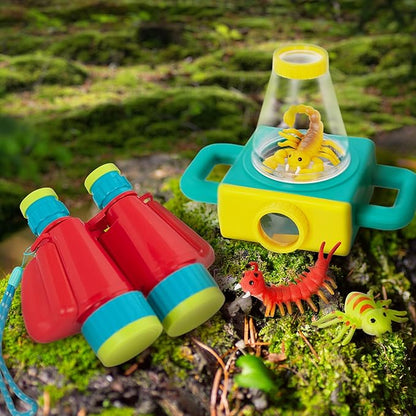 B. toys – Kids' Binoculars – Binoculars With Strap – Camping, Hiking, Bird Watching Gear- Outdoor Toys For Children – 3 Years +
