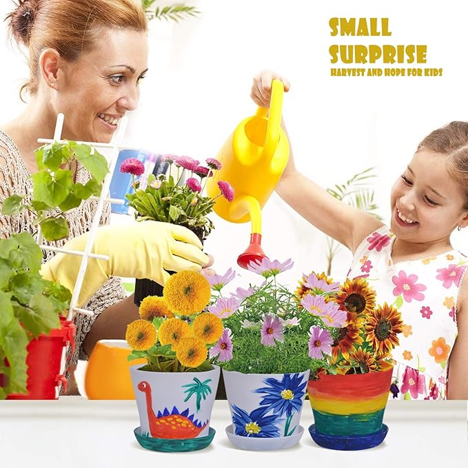 3 Set Paint & Plant Flower Gardening Kit - Gifts for Girls Ages 8-12, Arts and Crafts for Kids Ages 8-12, Kids Gardening Set, Birthday Toys Christmas Gifts for Girls Boys Ages 4 5 6 7 8 9 10 11 12