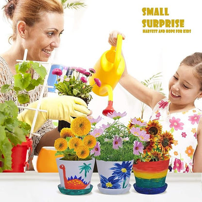 3 Set Paint & Plant Flower Gardening Kit - Gifts for Girls Ages 8-12, Arts and Crafts for Kids Ages 8-12, Kids Gardening Set, Birthday Toys Christmas Gifts for Girls Boys Ages 4 5 6 7 8 9 10 11 12