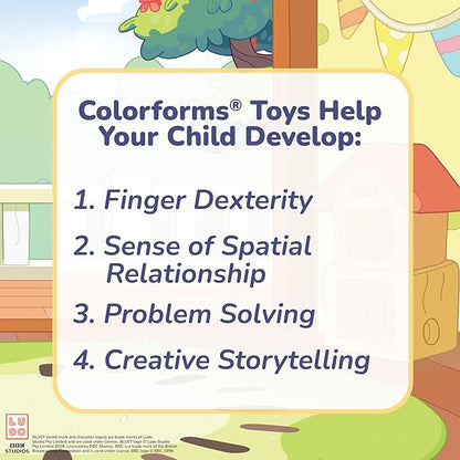 Colorforms Bluey Set - Repositionable Pieces Stick Like Magic - Scenes and Pieces from The Show Bluey for Storytelling Imaginative Play - Ages 3+