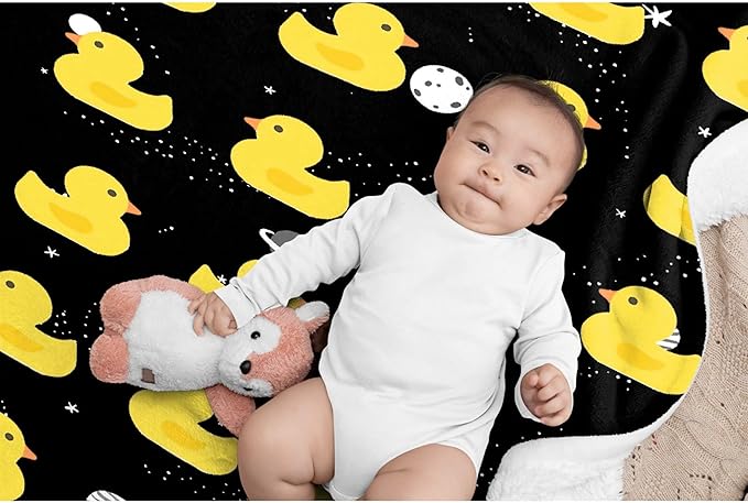 Aparajita Ruddy Duck Adult Duck Blanket Kids Funny Blanket Suitable for Bedroom Living Room Bed Sofa Crib Couch Chair Outdoor All Season Items That Yellow Duck Lovers Will Love 40"x30"for Pets