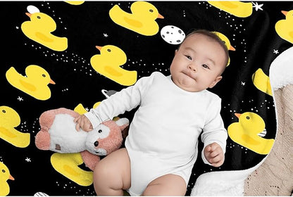 Aparajita Ruddy Duck Adult Duck Blanket Kids Funny Blanket Suitable for Bedroom Living Room Bed Sofa Crib Couch Chair Outdoor All Season Items That Yellow Duck Lovers Will Love 50"x40"for Kid