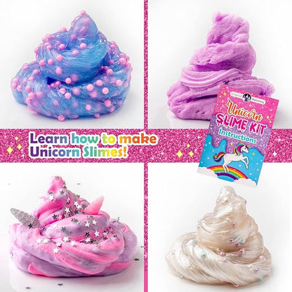 Original Stationery Unicorn Glow-in-The-Dark Slime Kit for Girls Ages 7–12, DIY Slime Making Set with 25+ Mix-Ins & Activator, Fun Creative Craft Activity, Birthday Gift for Kids