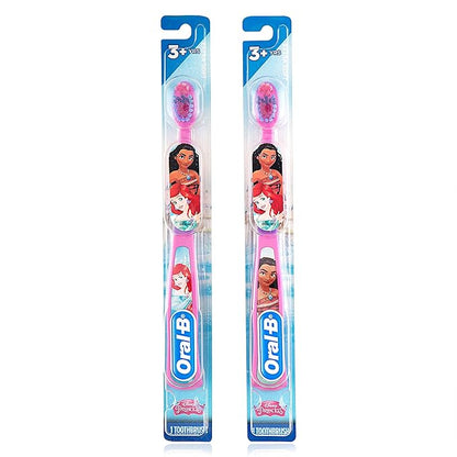 Oral-B New Princess Toothbrush for Little Girls, Children 3+, Extra Soft, Characters Vary - Pack of 6 (Characters Vary)
