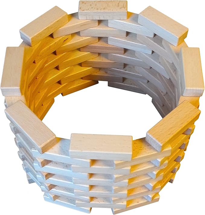 Magz Magnetic Wooden Bricks 40 Piece, Magnetic Building Blocks containing 40 magnetized Natural Wood Bricks/Blocks Building and Stacking Set Offered