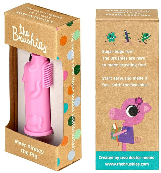 Pinkey The Pig Toddler Toothbrush/Dental Item/Youth Tooth & Gum Care/Ages 4 Weeks to 4 Years