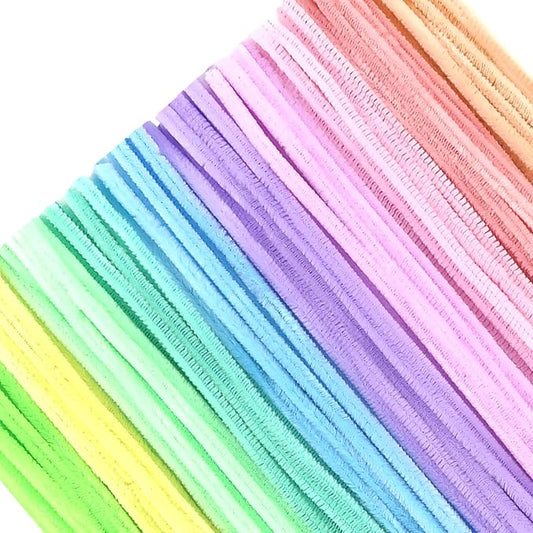 TOAOB 100pcs Pipe Cleaners Colorful Pipe Cleaners Chenille Stems 6mm x 12 Inch Pipe Cleaners Craft Supplies for Art DIY Crafts Decorations