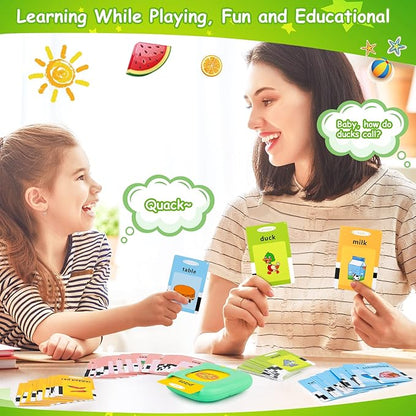Talking Flash Cards for Toddlers 1-3, Autism Sensory Toys for Autistic Kids, Montessori Educational Learning Toys with 224 Sight Words, Speech Therapy Toys for 1-5 Year Old Boys Girls Gifts