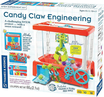 Thames & Kosmos Candy Claw Engineering STEM Experiment Maker Lab | Build Your Own Claw Machine | Learn Hydraulics & Engineering | Includes Lollipops | Toy of The Year Finalist | Difficulty: Advanced