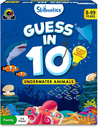 Skillmatics Card Game - Guess in 10 Underwater Animals, Perfect for Boys, Girls, Kids, and Families Who Love Toys, Board Games, Gifts for Ages 8, 9, 10 and Up