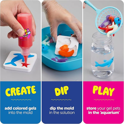 Dan&Darci Jumbo Aqua Fairy Water Gel Kit for Kids - Craft for Kids - Magic Elf Toy Kits - Water Pets - DIY Squishy Maker - Make Your Own Squishies Crafts - Gifts for Boys & Girls Ages 6-12