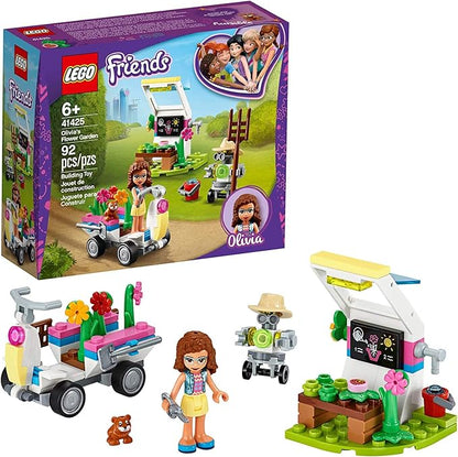 LEGO Friends Olivia’s Flower Garden 41425 Building Toy for Kids; This Play Garden Comes with 2 Buildable Figures, Friends Olivia and Zobo, for Hours of Creative Play (92 Pieces)