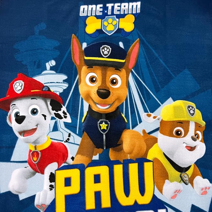 Paw Patrol Throw Blanket (Blue/Stripes, 40 inch x60)