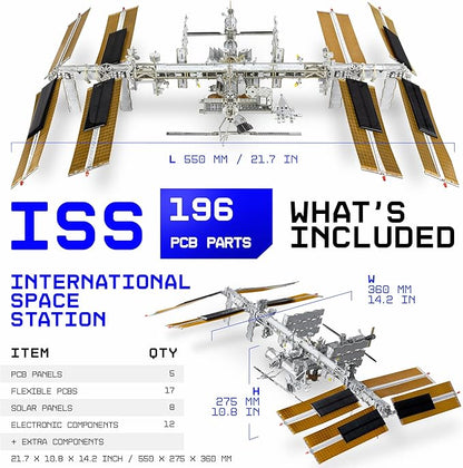 Space-O DIY Science Kit - Solar Powered International Space Station Electronic Science Kits - Educational Model Kits for 14+ Year Old Teens - Smart Science Toys Gifts for Teenagers, Adults