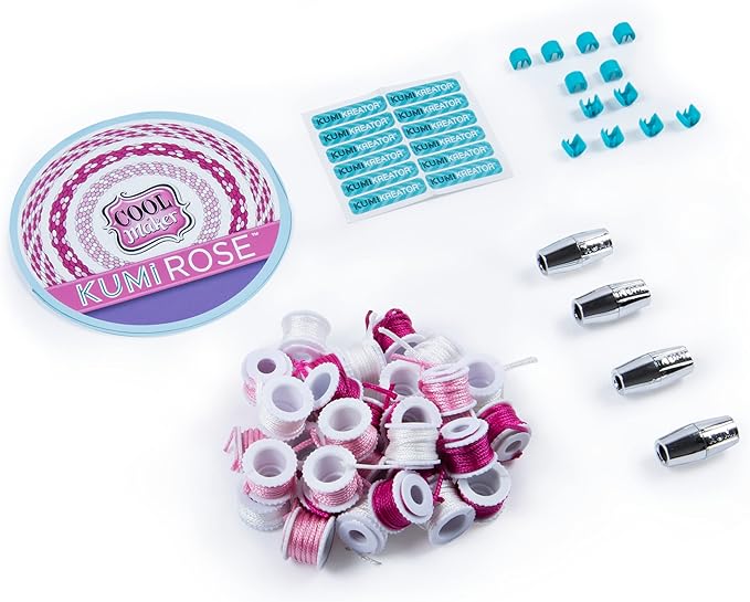 Cool Maker, KumiKreator Rose Mini Fashion Pack Refill, Friendship Bracelet Activity Kit