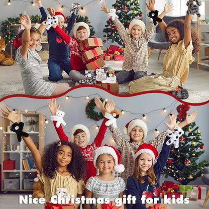 Liliful 8 Pack Kids Valentine's Day Gifts Stuffed Animal Cat Slap Bracelets, Valentines 8 Inch Plush Wrist Cute Snap Bracelets Birthday for Boys Girls Child Bulk Items Party Favors(Kittens)