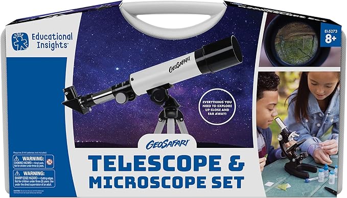 Educational Insights GeoSafari Telescope & Microscope Set, 2-in-1 Set, STEM Learning, Ages 8+