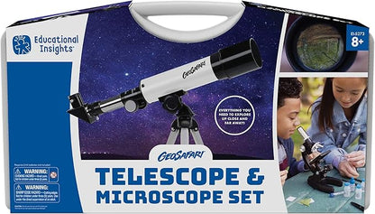 Educational Insights GeoSafari Telescope & Microscope Set, 2-in-1 Set, STEM Learning, Ages 8+