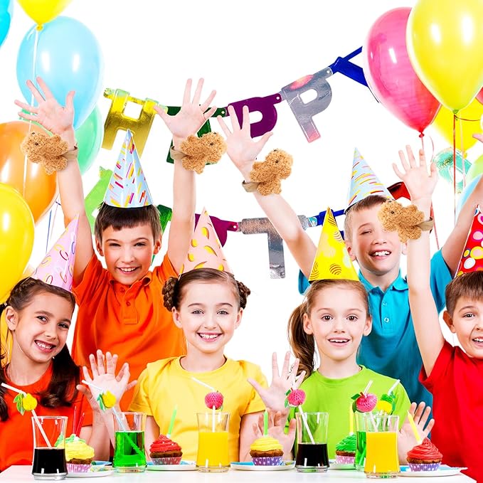 Ceenna 16 Pcs Valentine's Day Puppy Stuffed Animal Slap Bracelets Cute Puppy Slap Bracelets 8.66 Inch Adorable Puppy Slap Wrist Bracelets Bulk for Birthday Party Gifts Favors Goodie Bag Fillers