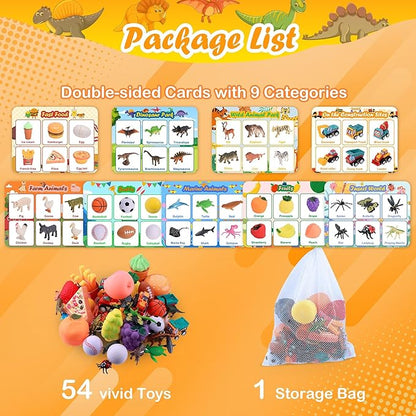 Nicella Sorting Toys for Toddlers, Learning Education Toys Montessori, Multiple Theme Playset, Fine Motor Skills Games, Preschool Learning Activities Sensory Toys for 2+ Year Old Kids Boys and Girls