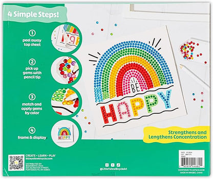 Rainbow & Blooms Gem Art Kit - 1100+ pc Set, DIY Craft Project, Create Art That Sparkles, No-Mess Peel & Stick, Kids Ages 6+