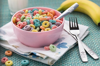 15 Piece Stainless Steel Kids Cutlery, Child and Toddler Safe Flatware, Kids Silverware, Kids Utensil Set Includes 5 Knives, 5 Forks, 5 Spoons, Total of 5 Place Settings, Ideal for Home and Preschools