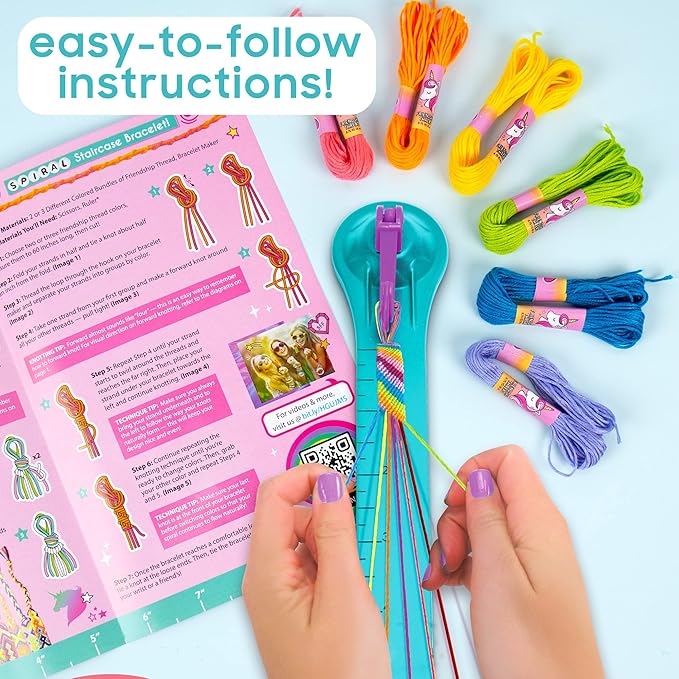 Just My Style On-The-Go Jewelry Studio – Bracelet-Making Travel Kit – DIY Bead & Braid Set for Kids Ages 6+