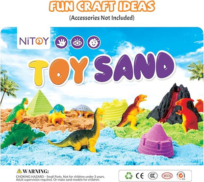 11 Lbs Fun Sand for Kids, Safe Non-Toxic Eco-Friendly Molding Sand for Stress Relief & Skill Development, Easy-to-Shape Mess-Free Formula Enhances Imagination & Creativity (Original Color)
