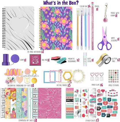 LAOESE 2-Pack DIY Journal Kit for Girls - Birthday Easter Gifts for Girls 8 9 10 11 12 13 14 Years Old - Arts & Crafts for Teen Girl Gifts Trendy Stuff - Scrapbook & Diary Supplies Toys Set