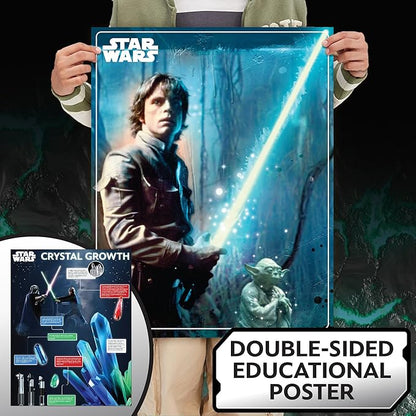 STAR WARS Glowing Crystals, Crystal Growing Kit with Light Up Display Stand, Grow 3 Colorful Crystals, Star Wars Toys, Gift for 8 Year Old Boy, Star Wars Merch, Star Wars Toys for Boys Age 8-12