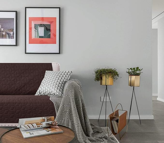 Ameritex Couch Sofa Slipcover 100% Waterproof Nonslip Quilted Furniture Protector Slipcover for Dogs, Children, Pets Sofa Slipcover Machine Washable (Chocolate, 78'')