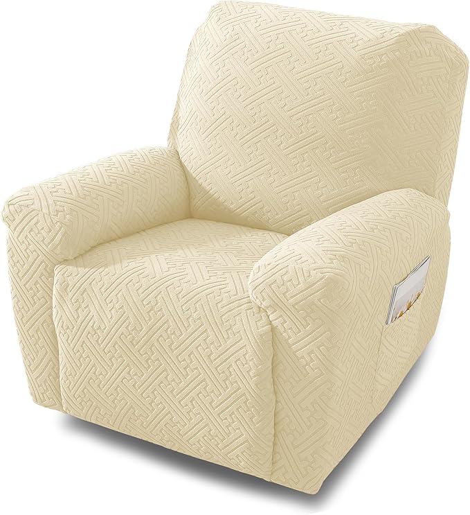 NORTHERN BROTHERS Recliner Chair Covers, Lazy Boy Recliner Covers, Stretchy Cover for Recliner Chairs, Beige